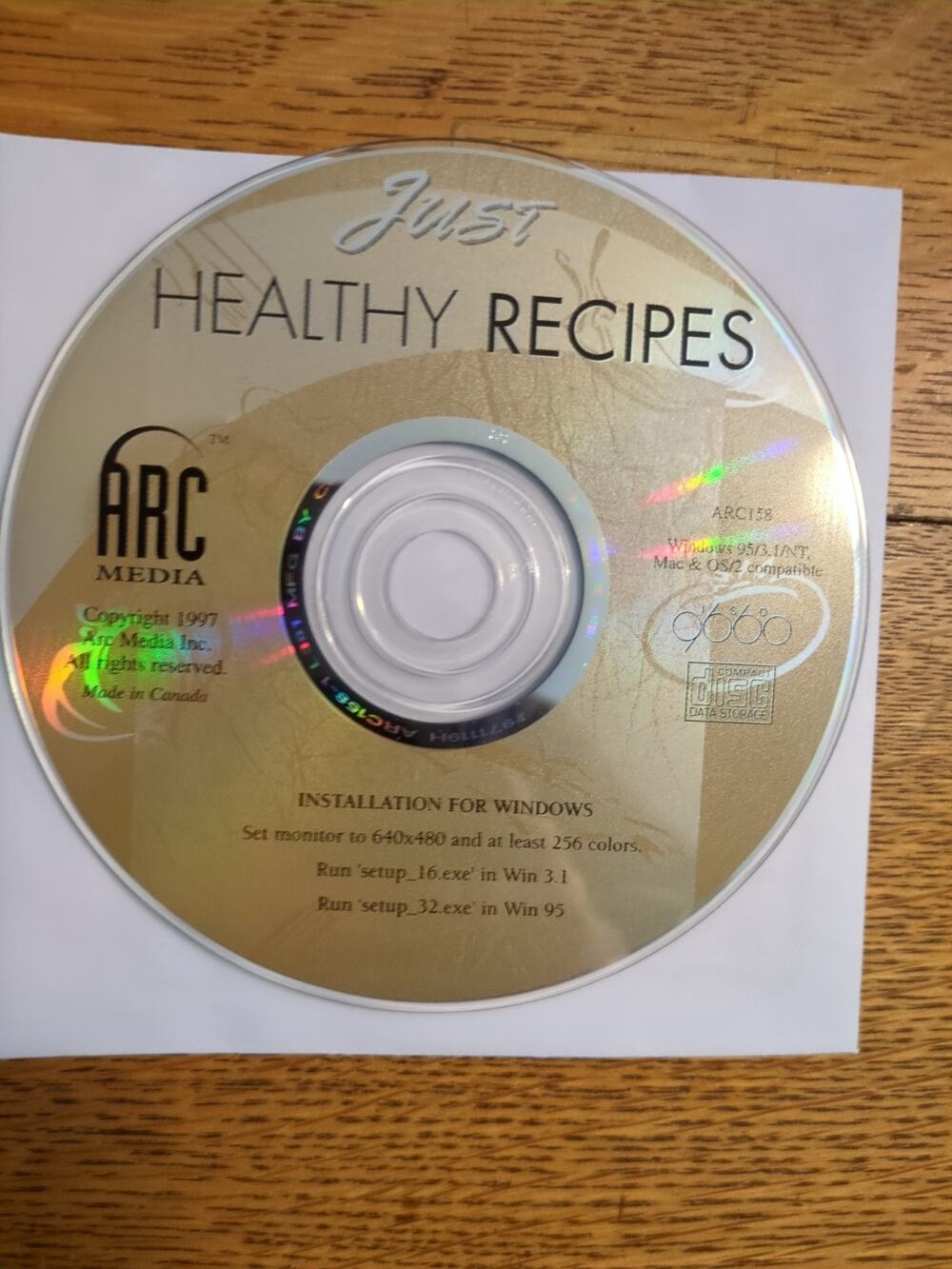 Just Healthy Recipes - Make Dishes From Around the World! PC Software disc only